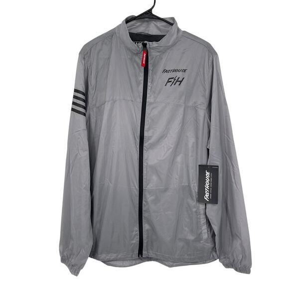Fasthouse Tracker Packable Windbreaker - Light Gray Men's Size XL NEW NWT - Picture 3 of 7